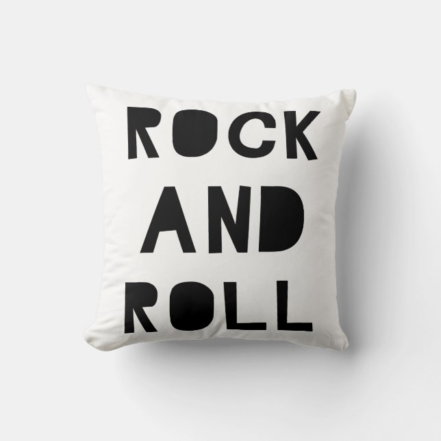 Rock and roll throw pillow (Front)