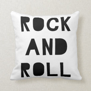Rock and roll throw pillow