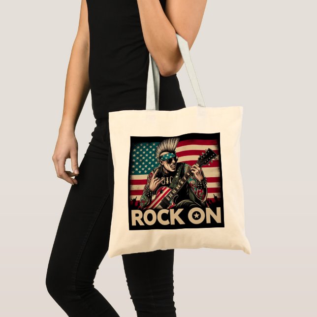 ROCK AND ROLL TOTE BAGS (Front (Product))