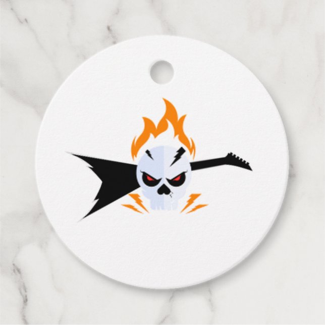 Rock and Roll Wedding Favour Tags (Front)