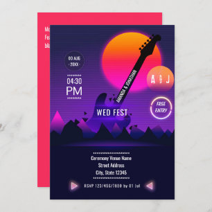 Rock and Roll Wedding Invitation
