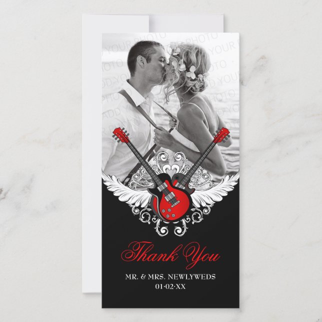 Rock and Roll Wedding Thank You (Front)