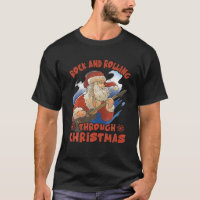 Rock And Rolling Through Christmas Funny Guitar Sa