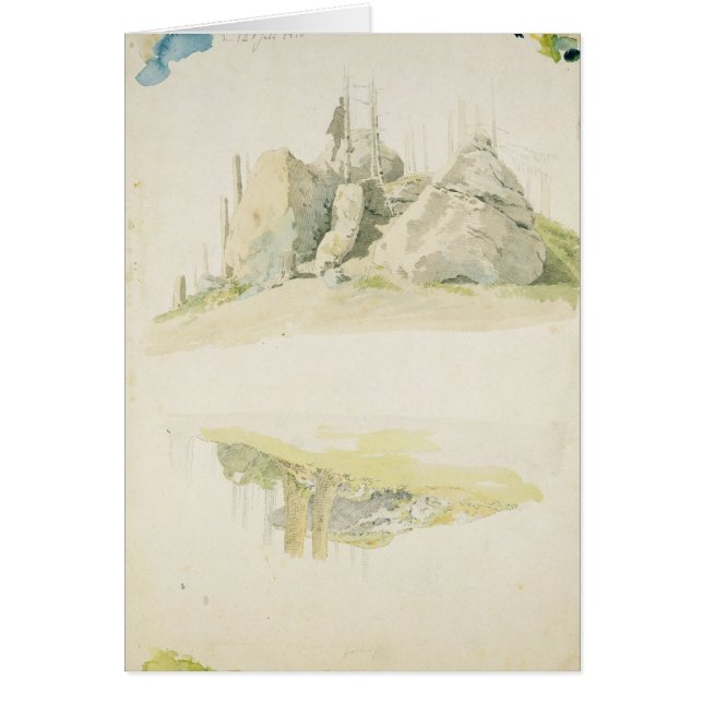 Rock and Tree: Two Studies, 12th July 1810 (Front)