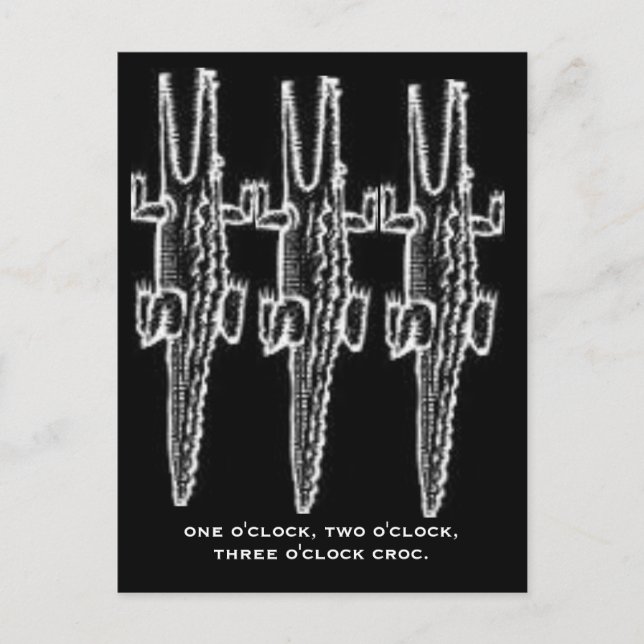 ROCK AROUND THE CROC POSTCARD (Front)