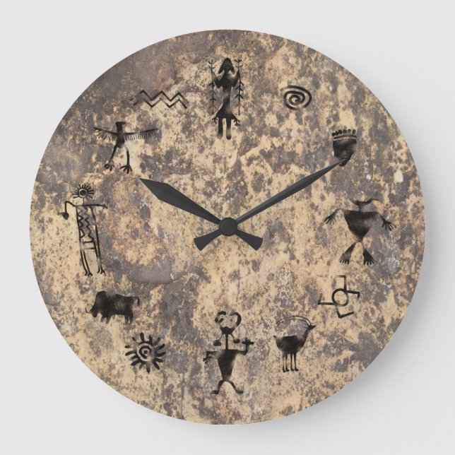 Rock Art Large Clock (Front)