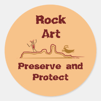 Rock Art Preserve and Protect Stickers