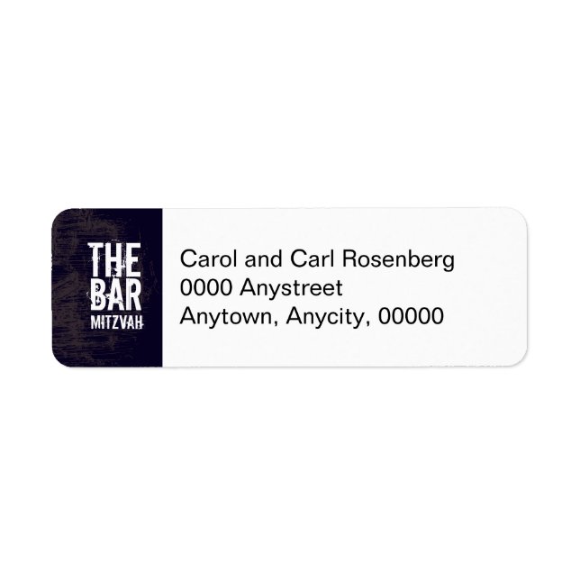 Rock Band Bar Mitzvah Adresse de retour (Devant)