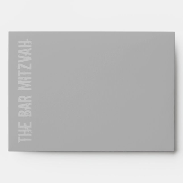 Rock Band Bar Mitzvah Invitation Envelope (Front)