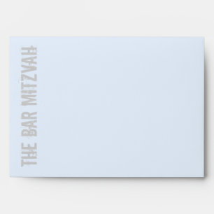 Rock Band Bar Mitzvah Invitation Envelope in Blue