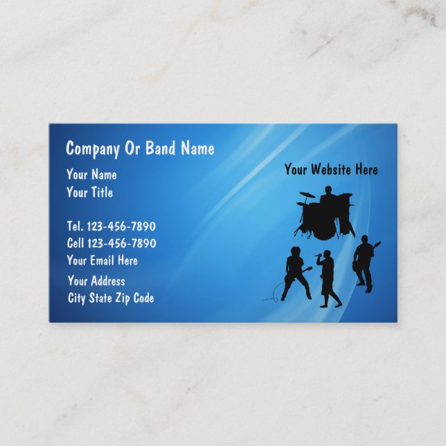 Rock Band Business Cards (Front)