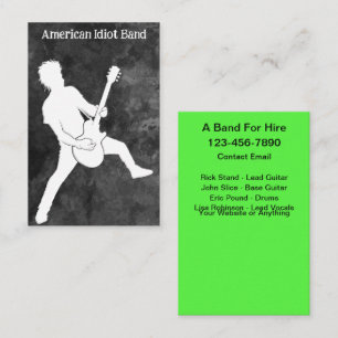Rock Band For Hire Cool  Business Card