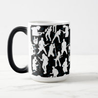 Rock Band Silhouette Pattern.w Black BG