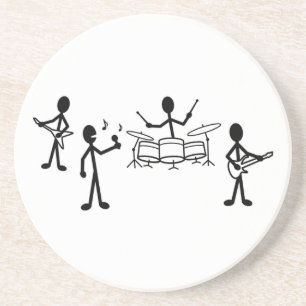 Rock Band Stick Figure Coaster