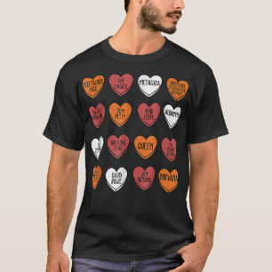 Rock bands hearts candy valentines day fan Music l T-Shirt