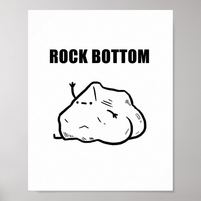 Rock Bas Funny Geology Poster (Devant)