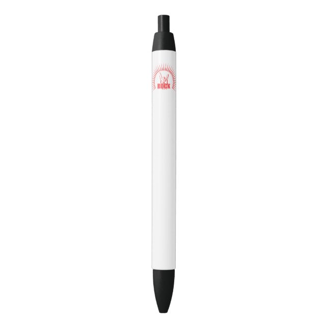 Rock Black Ink Pen (Front Vertical)