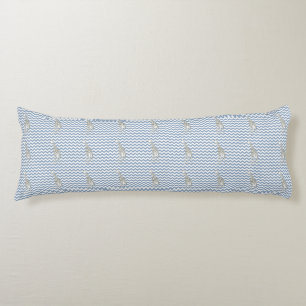 Rock Blue Safari Chevron with Pop Art Giraffe Body Pillow