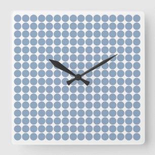 Rock Blue Safari Dot Square Wall Clock