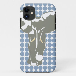 Rock Blue Safari Dot with Pop Art Elephant iPhone 11 Case