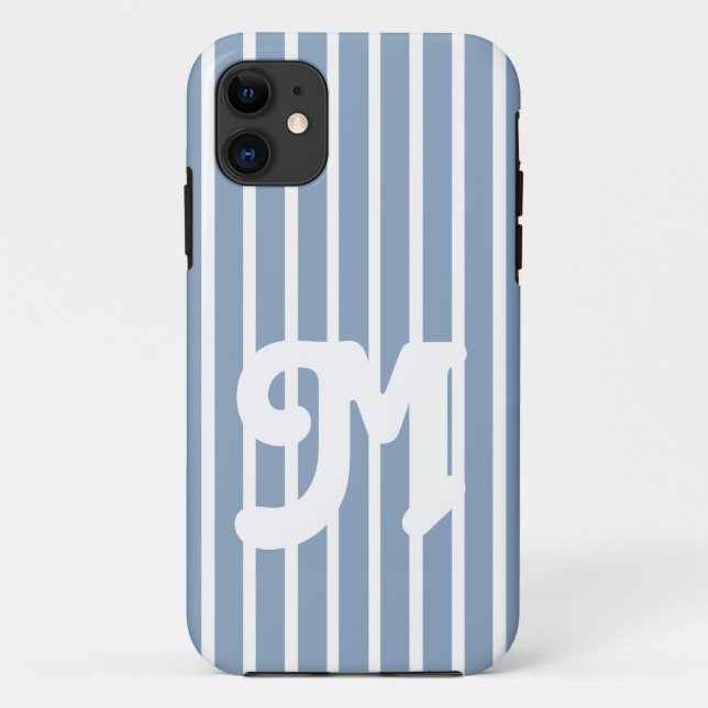 Rock Blue Safari Stripe Case-Mate iPhone Case (Back)