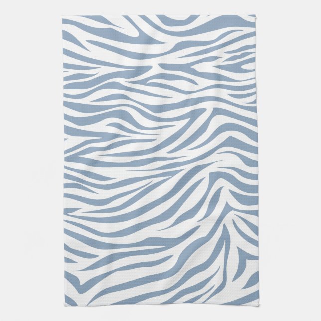 Rock Blue Safari Zebra Kitchen Towel (Vertical)