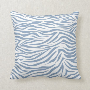 Rock Blue Safari Zebra Throw Pillow