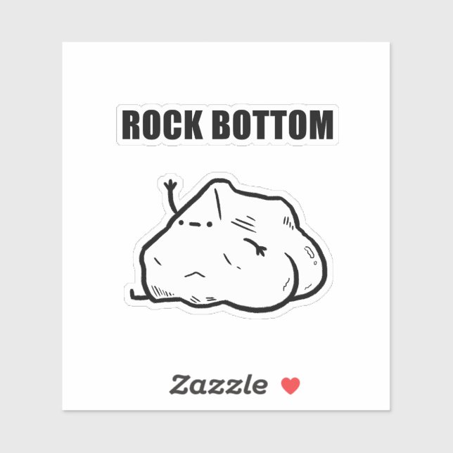 Rock Bottom Funny Geology Pun Die-Cut (Sheet)