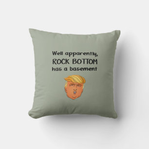 Rock Bottom Throw Pillow