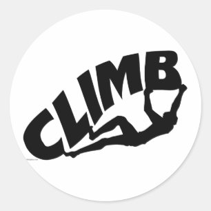 Rock Bouldering Classic Round Sticker