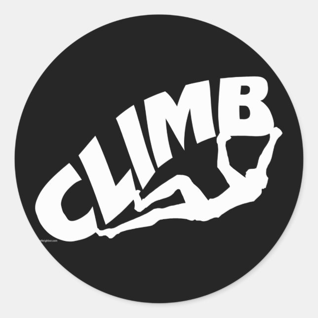 Rock Bouldering Classic Round Sticker (Front)