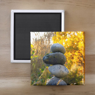 Rock Cairn Zen Refrigerator Magnets