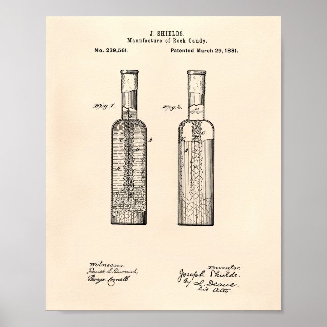 Rock Candy 1881 Patent Art - Old Peper Poster (Front)