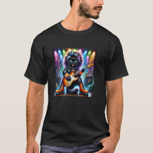 Rock Cat Playing Guitar T-Shirt
