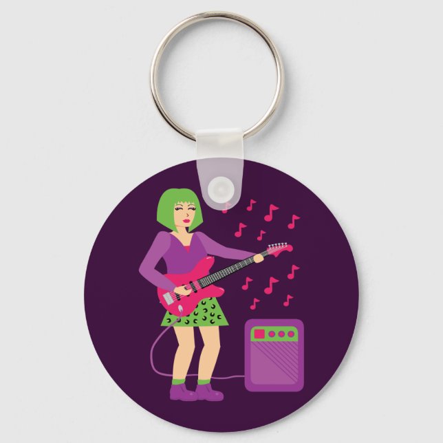 Rock Chick Keychain (Front)