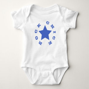 ROCK CHICK   Navy Blue Star Baby Bodysuit