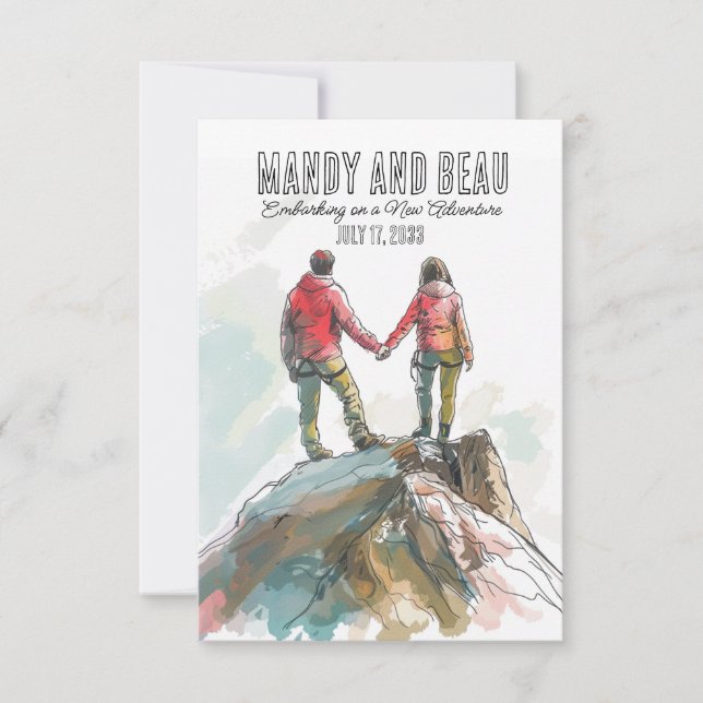 Rock Cimber Wedding, Outdoorsy Wedding  Save The Date (Front)