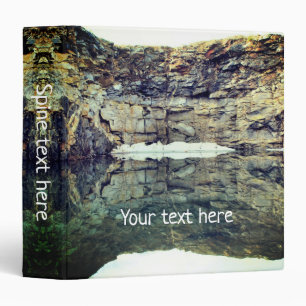Rock Cliff Wall Reflections In Pond Personalized Binder