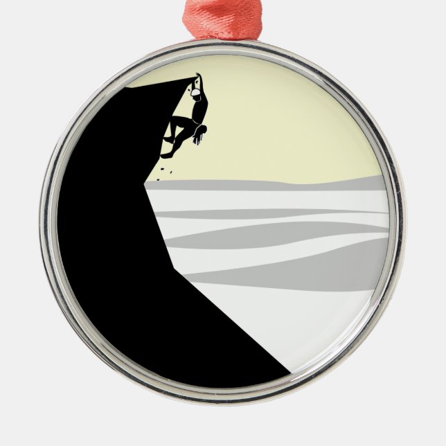 Rock Climber 1 Metal Ornament (Front)