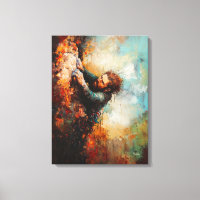 Rock Climber Art - Abstract Adventure Sports 