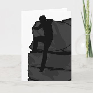 Rock Climber Bouldering Card