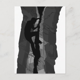 Rock Climber Bouldering Postcard