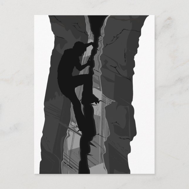 Rock Climber Bouldering Postcard (Front)