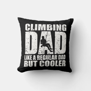Rock Climber Bouldering Vintage Retro Rock Climbin Throw Pillow