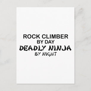 Rock Climber Deadly Ninja by Night Postcard