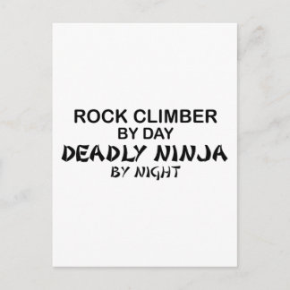 Rock Climber Deadly Ninja by Night Postcard