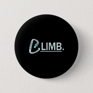 Rock Climber Gift 2 Inch Round Button