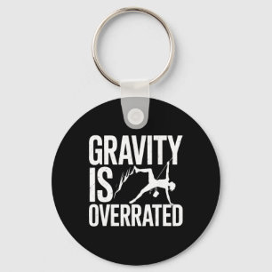 Rock Climber Gravity Funny Climbing Adventure Keychain