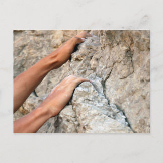 Rock Climber Hands Closeup Postcard