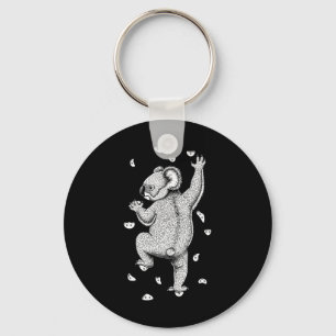 Rock Climber Indoor Wall Climbing Koala Funny Clim Keychain